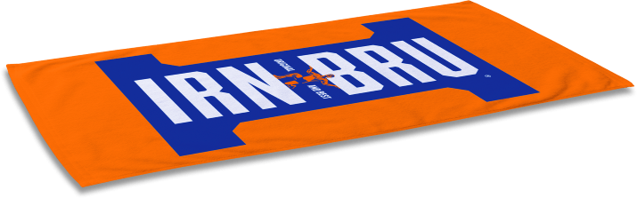 An IRN-BRU branded pair of flip flops